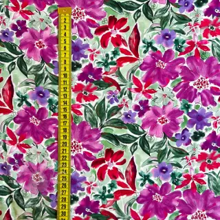 Wiskoza RADIANCE Gentle flowers purple digital print