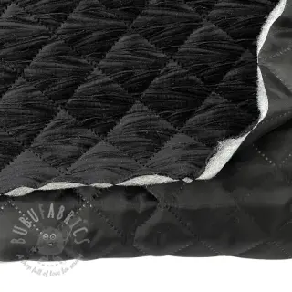Pikowana tkanina VELVET STEPPED black