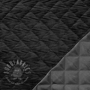 Pikowana tkanina VELVET STEPPED black