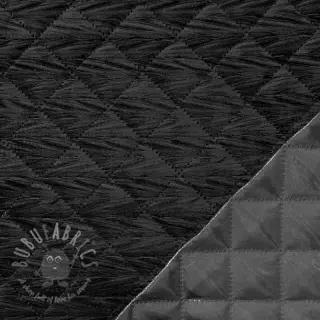 Pikowana tkanina VELVET STEPPED black