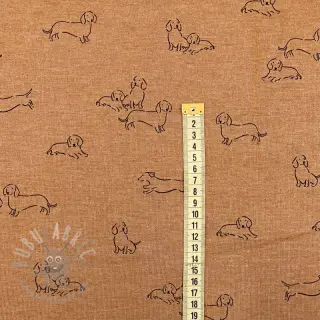 Dresówka drapana Dogs camel melange
