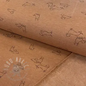 Dresówka drapana Dogs camel melange
