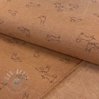 Dresówka drapana Dogs camel melange