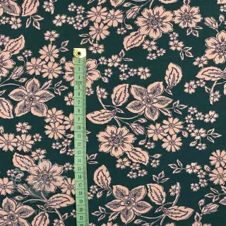 Dresówka drapana SOFT Flowers emerald