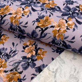 Dresówka Huge flowers lilac digital print