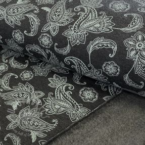 Dresówka drapana Paisley anthracite melange