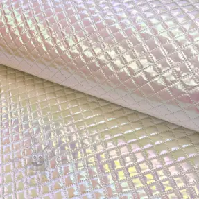 Pikowana tkanina Fancy diamonds offwhite