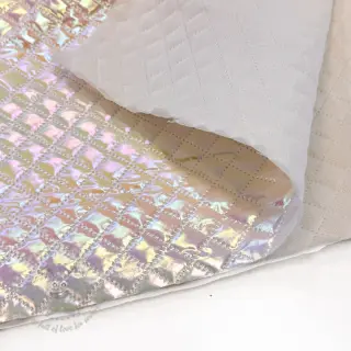 Pikowana tkanina Fancy diamonds offwhite