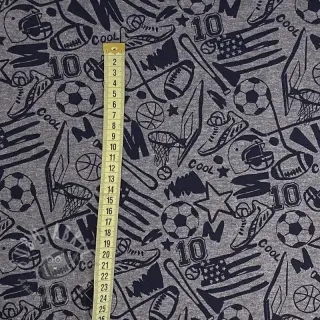 Dresówka drapana Sports grey melange