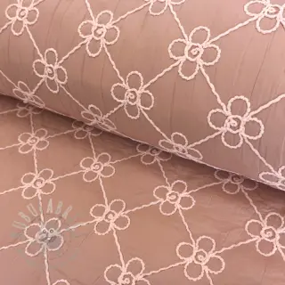 Pikowana tkanina Flower design old pink