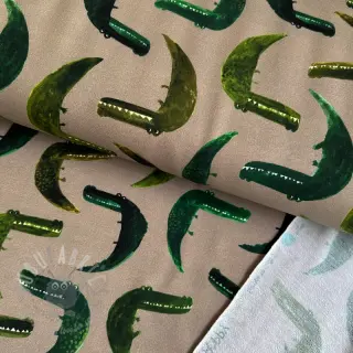 Dresówka Crocodile taupe digital print