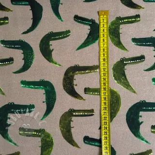 Dresówka Crocodile taupe digital print