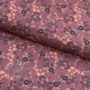 Wiskoza ROSELLA STRETCH Tossed flowers rosewood digital print