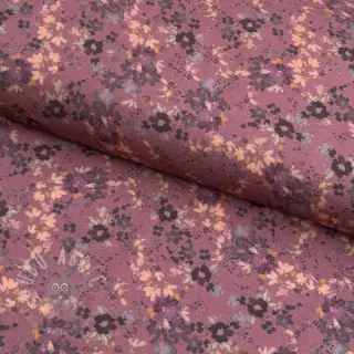 Wiskoza ROSELLA STRETCH Tossed flowers rosewood digital print