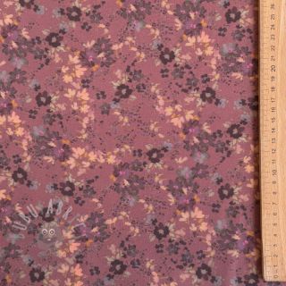 Wiskoza ROSELLA STRETCH Tossed flowers rosewood digital print