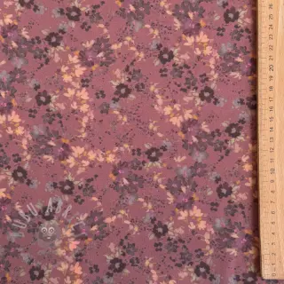 Wiskoza ROSELLA STRETCH Tossed flowers rosewood digital print