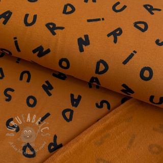 Dresówka drapana SOFT Letters hazel