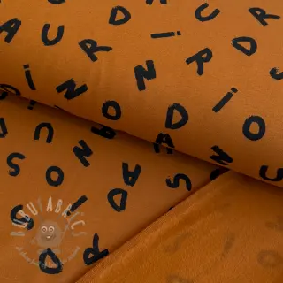 Dresówka drapana SOFT Letters hazel