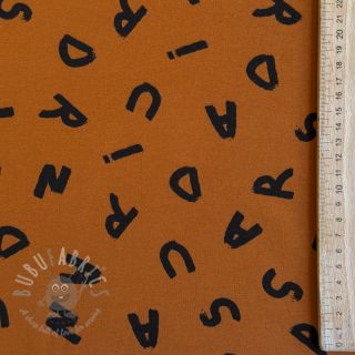 Dresówka drapana SOFT Letters hazel