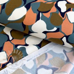 Dresówka drapana SOFT Abstract nutmeg