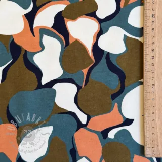 Dresówka drapana SOFT Abstract nutmeg