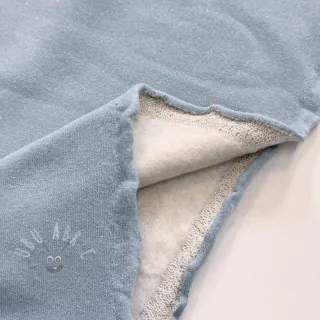 Dresówka drapana LUREX baby blue