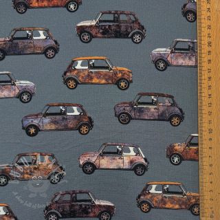 Tkanina dekoracyjna Cars blue shadow digital print