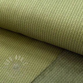Dzianina swetrowa RECYCLED Cable khaki