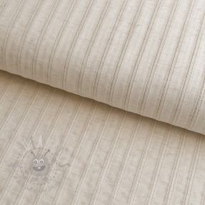 Bawełniana tkanina LINEN JACQUARD Stripes beige