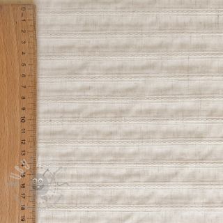 Bawełniana tkanina LINEN JACQUARD Stripes beige