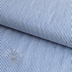 Bawełniana tkanina YARN DYED Stripes with studs blue