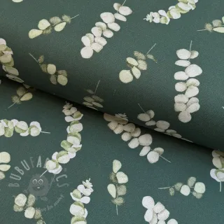 Tkanina dekoracyjna Eucalyptus dark green digital print