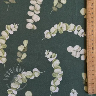 Tkanina dekoracyjna Eucalyptus dark green digital print