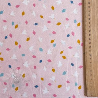 Bawełniana tkanina Little birds powder
