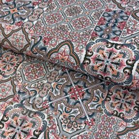 Tkanina dekoracyjna Mozaic navy digital print