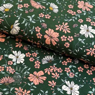 Jersey Flowers dark green