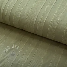 Bawełniana tkanina JACQUARD Stripes army green