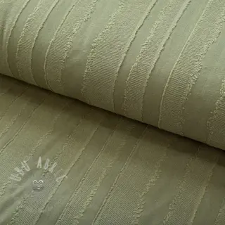 Bawełniana tkanina JACQUARD Stripes army green