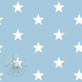 Bawełniana tkanina Stars light blue