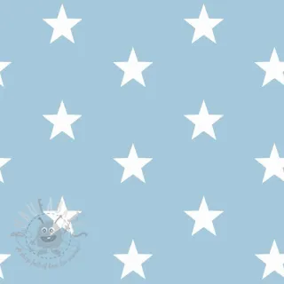Bawełniana tkanina Stars light blue