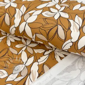 Dresówka Big flowers ochre digital print