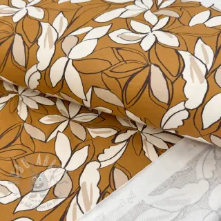 Dresówka Big flowers ochre digital print
