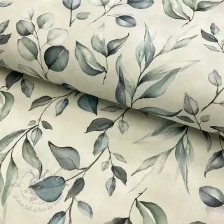 Tkanina dekoracyjna z teflonem HANDPAINT PLANT LOVER