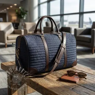 Pikowana tkanina JEANS marine