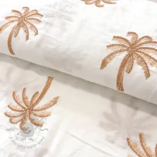 Bawełniana tkanina VOILE EMBROIDERY Palm naturals