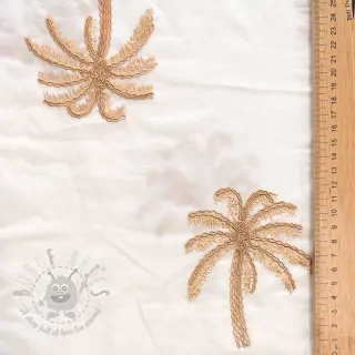 Bawełniana tkanina VOILE EMBROIDERY Palm naturals