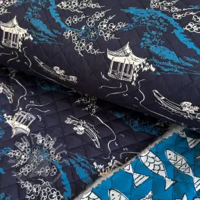 Bawełniana tkanina QUILT DOUBLE SIDED Square design B