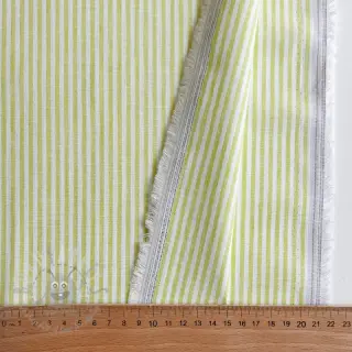 Len z bawełną Stripe lime