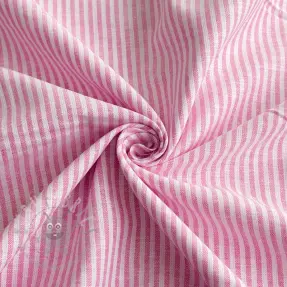 Len z bawełną Stripe fuchsia