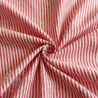 Len z bawełną Stripe red